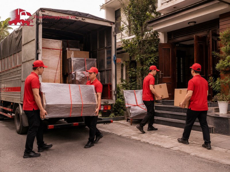xe tải chở hàng